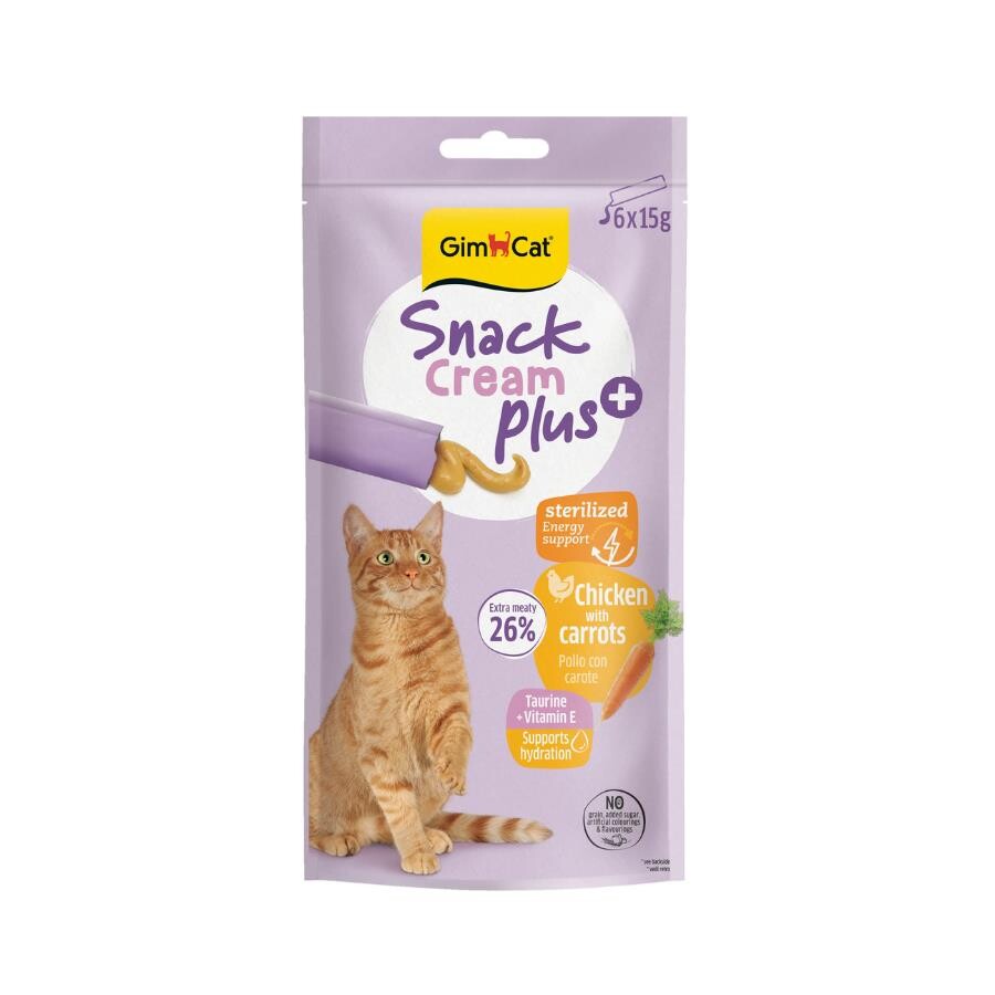Gimcat Snack Cream Sterilised Tavuklu & Havuçlu Kedi Ödülü 6X15GR | SRC: Barcode: 4002064422589